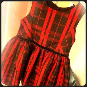 Little girls plaid Christmas dress